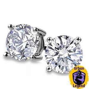 4 CT Moissanite Diamond Mens Stud Earrings
